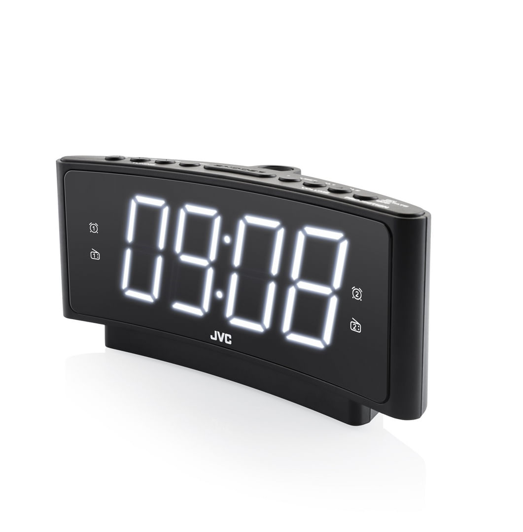 Radio cu ceas JVC RA-E314B, FM, alarma, proiectie, memorie 10 posturi, negru