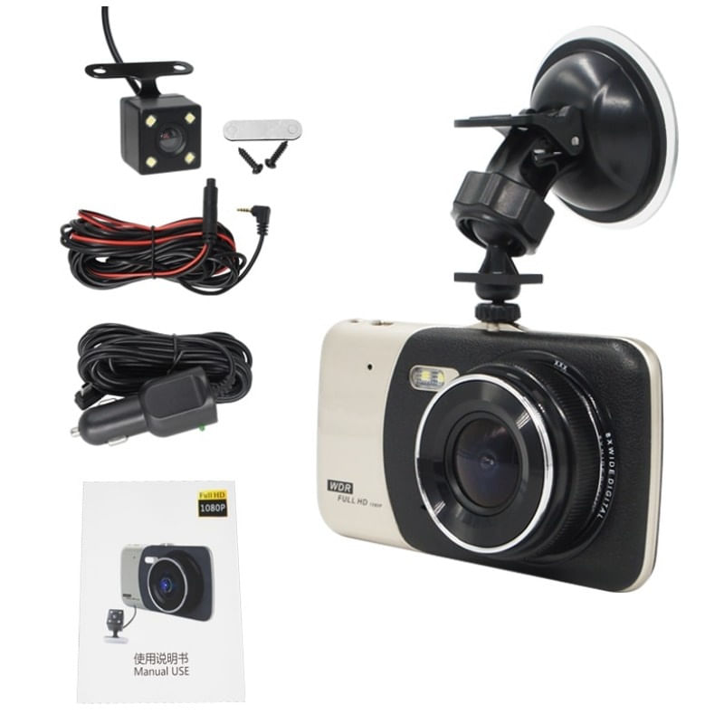 Camera Video Auto Dubla Techstar® T810 FullHD Cu Functia WDR si Ecran IPS 4inch - 1 | YEO