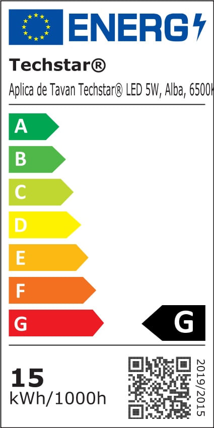 Aplica de Tavan Techstar® LED 5W, Alba, 6500K, Corp Aluminiu, Design Cilindric, Rezistenta la Umiditate, IP44 - 1 | YEO