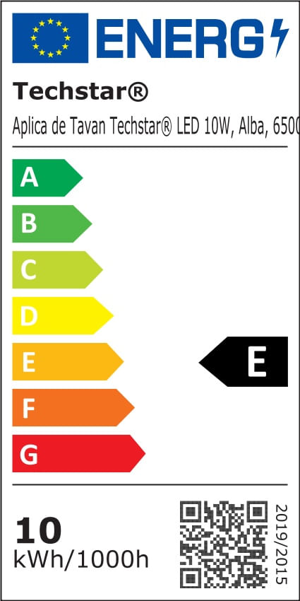 Aplica de Tavan Techstar® LED 10W, Alba, 6500K, Corp Aluminiu, Design Cilindric, Rezistenta la Umiditate, IP44