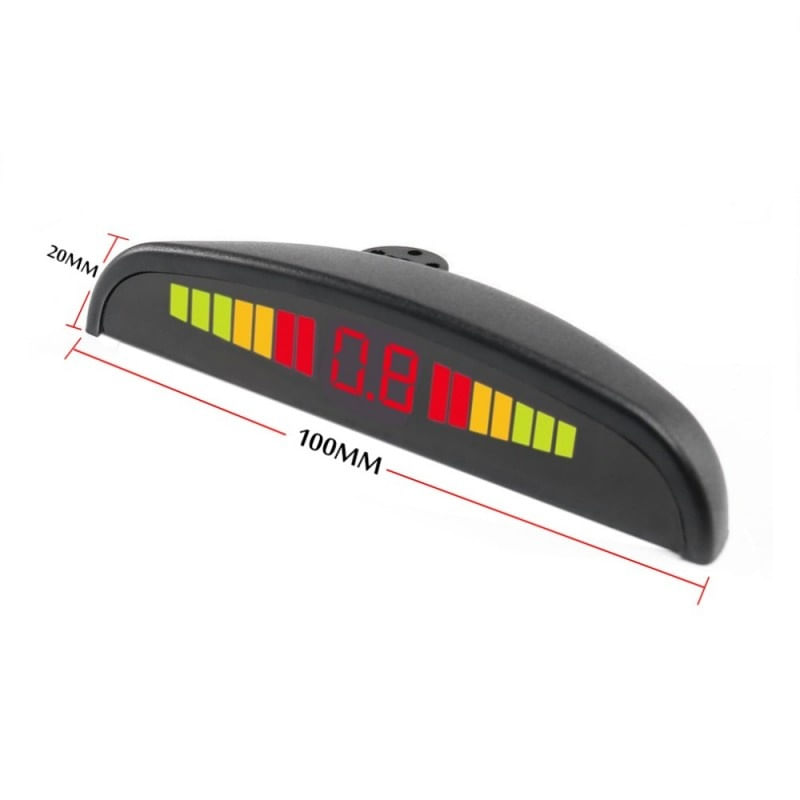 Set Senzori parcare auto detector parktronic display radar monitor 4 senzori NEGRU