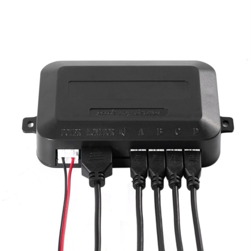 Set Senzori parcare auto detector parktronic display radar monitor 4 senzori NEGRU - imagine 6