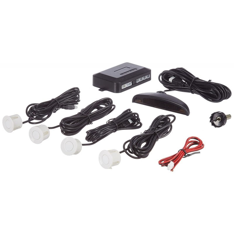 Set Senzori parcare auto detector parktronic display radar monitor 4 senzori ALB - 1 | YEO