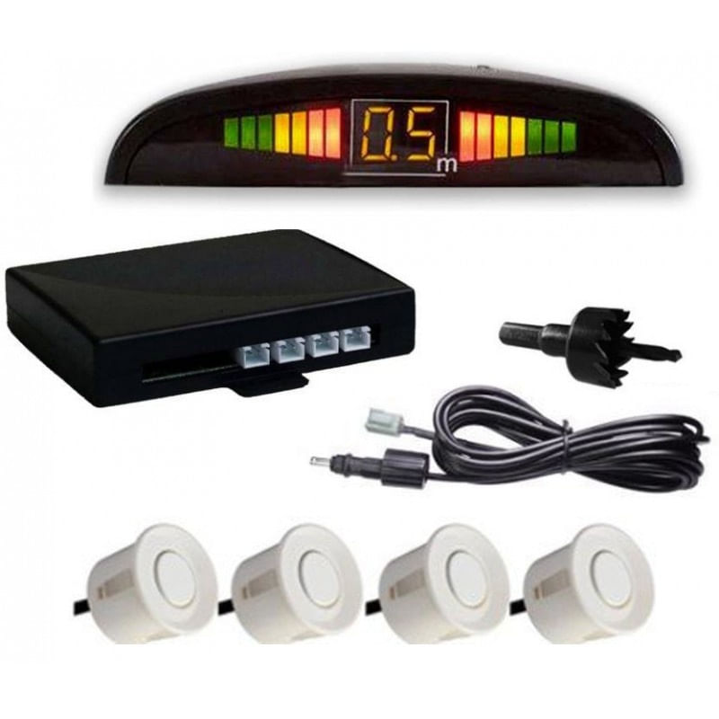 Set Senzori parcare auto detector parktronic display radar monitor 4 senzori ALB - 3 | YEO