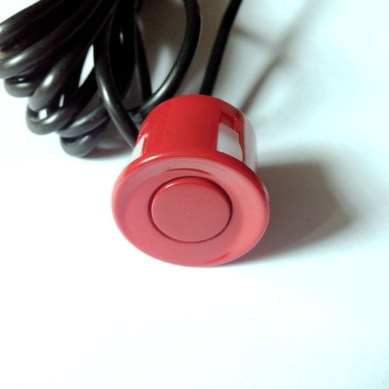 Set Senzori parcare auto detector parktronic display radar monitor 4 senzori ROSU