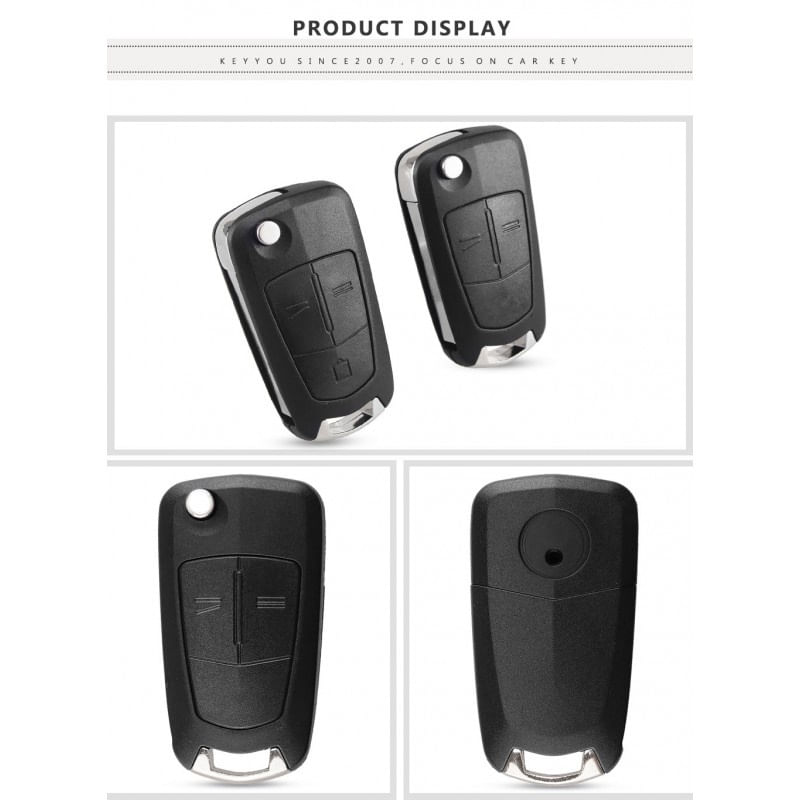 Carcasa Cheie Auto Techstar® Opel Meriva, Tigra, Corsa, Signum, Vectra, Astra, 2 Butoane, HU100 - 1 | YEO