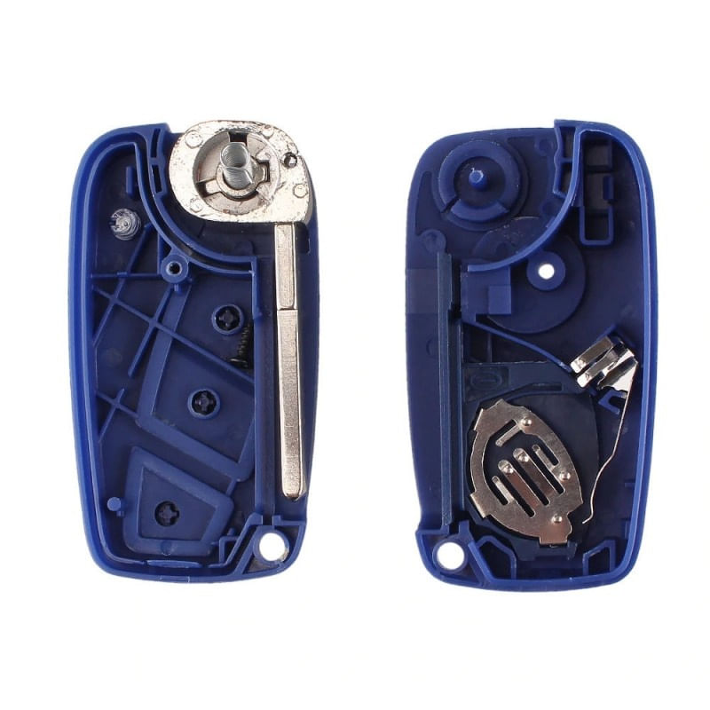 Carcasa Cheie Auto Techstar® Fiat Punto, Ducato, Panda, Bravo Doblo, 3 Butoane, Albastru