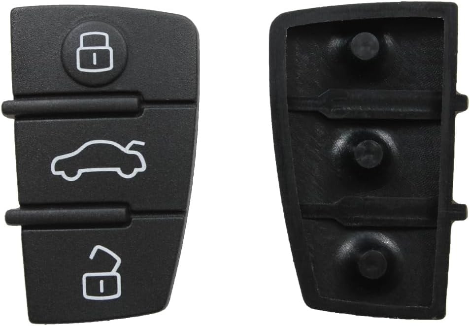Set Butoane Cauciuc Techstar pentru Cheie Audi A3, A4, A5, A6, A8, Q5, Q7 - cu 3 Butoane - 3 | YEO
