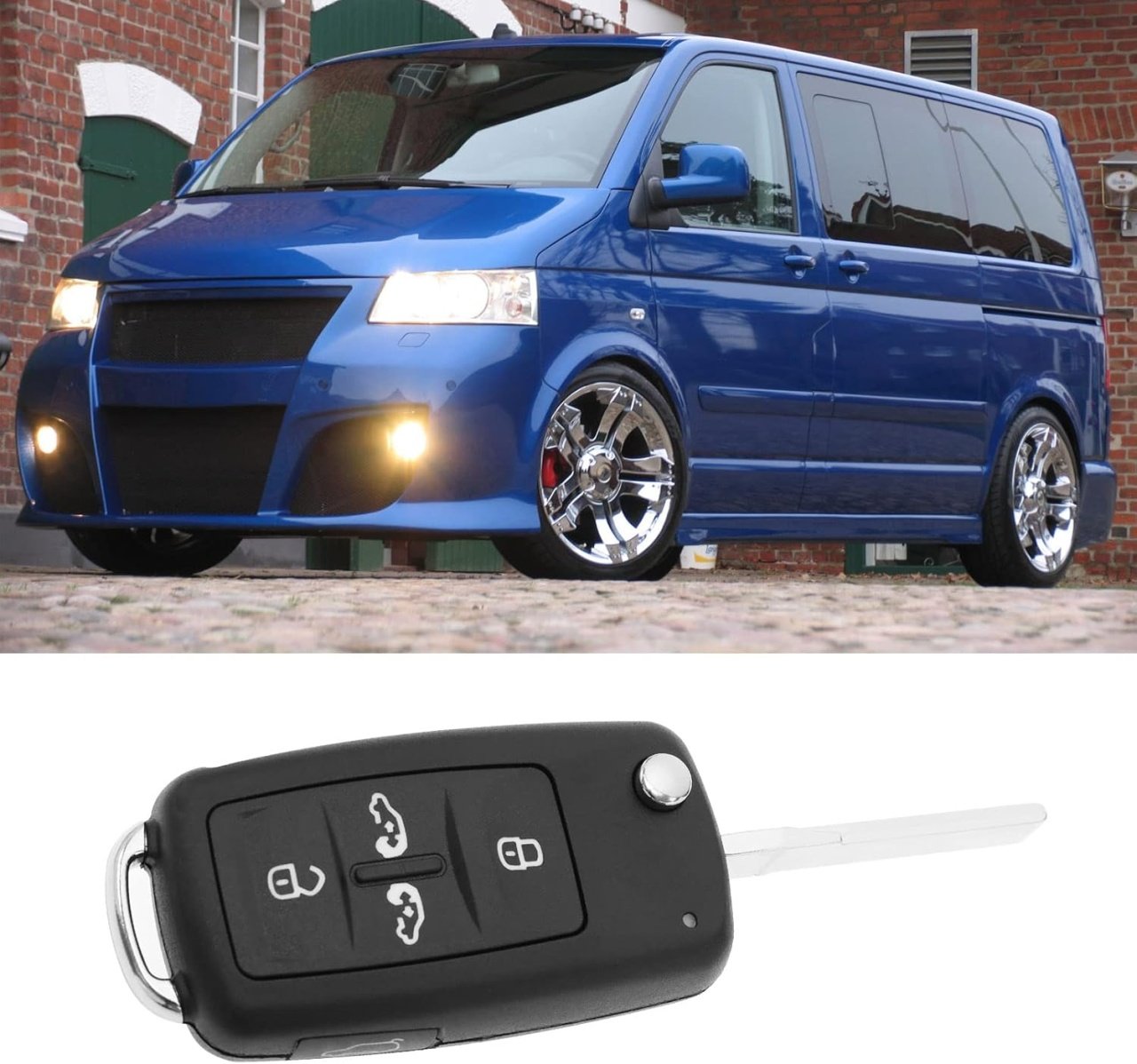 Carcasa Cheie Auto Techstar pentru VW Volkswagen Transporter T5 T6, Sharan, Alhambra - 5 Butoane - 3 | YEO