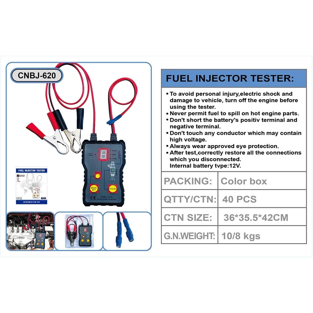Tester Injectoare Combustibil Auto Techstar® CNBJ-620, cu Patru Moduri de Testare si Ecran Digital - 3 | YEO