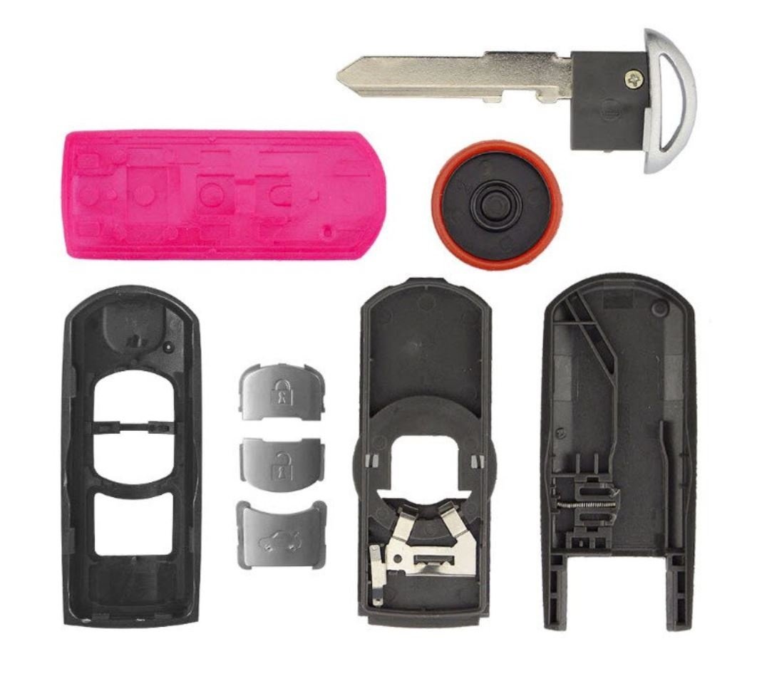 Carcasa cheie auto Techstar, pentru Mazda, cu 3 butoane, compatibila cu modelele Mazda 6 CX-5 CX-3 2014-2015, lamela