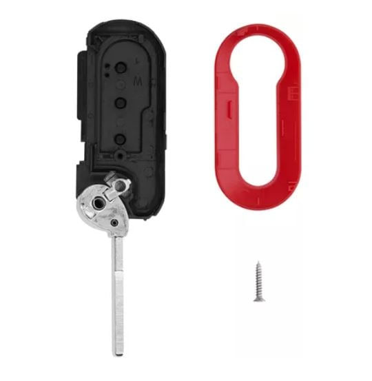 Carcasa cheie auto tip briceag Techstar pentru Fiat, Citroen si Peugeot cu 3 butoane, Compatibila cu Modele 500, Panda