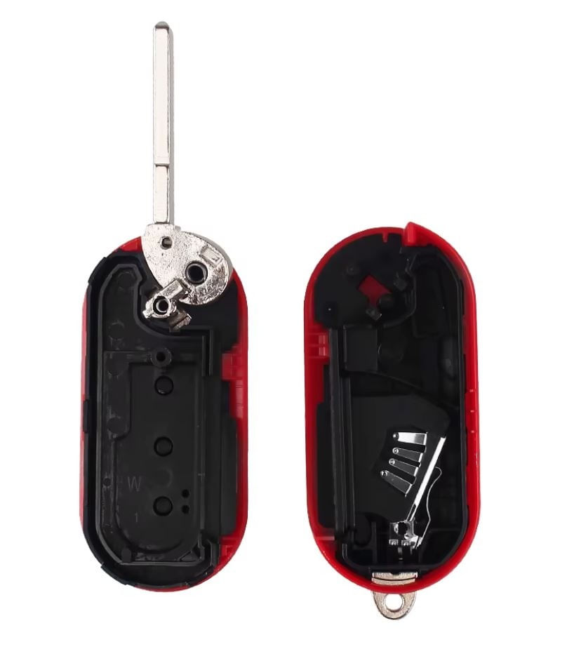 Carcasa cheie auto tip briceag Techstar pentru Fiat, Citroen si Peugeot cu 3 butoane, Compatibila cu Modele 500, Panda - 1 | YEO