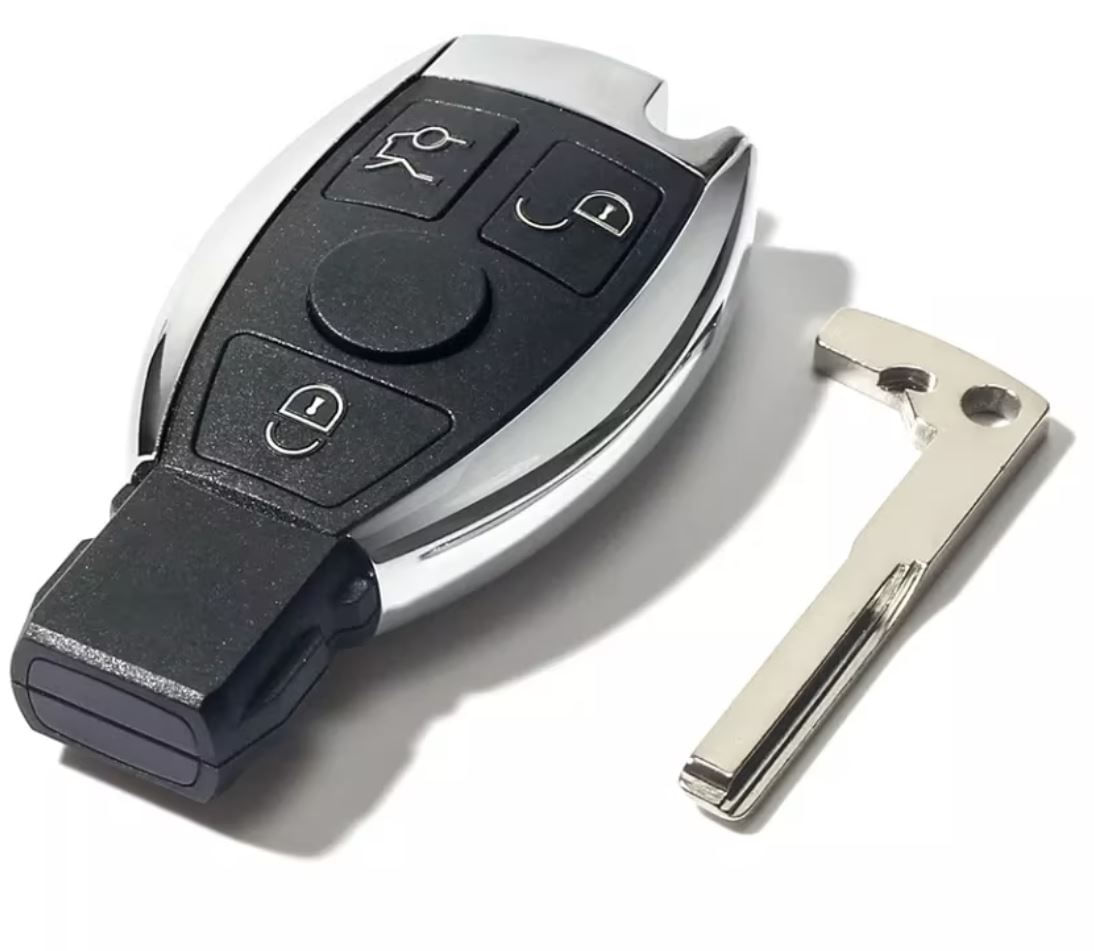 Carcasa cheie auto tip briceag Techstar pentru Mercedes-Benz cu 3 butoane, compatibila cu modele A, B, C, E, S, ML - 1 | YEO