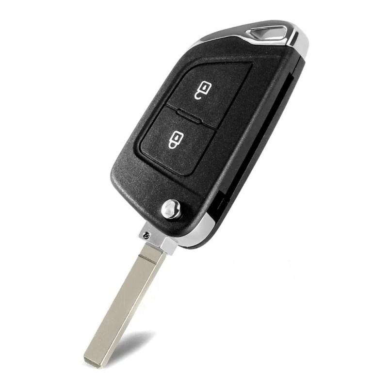 Carcasa Cheie Auto Techstar® KS-106 Pentru Peugeot 207, 307, 407, 2 Butoane, Lamela HU83, Negru - 1 | YEO