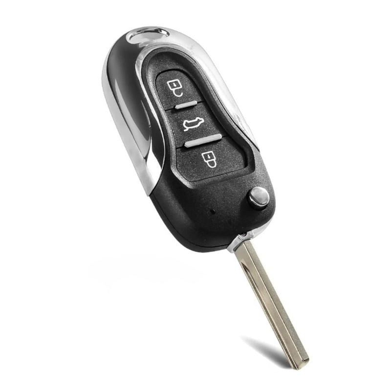 Carcasa Cheie Auto Techstar® KS-102 Pentru Hyundai IX30, IX35 si Sonata, 3 Butoane, Lamela Toy 40, Negru