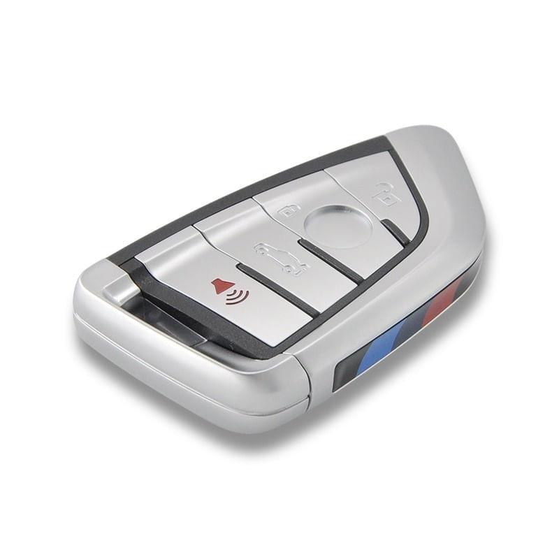 Carcasa Cheie Auto Techstar® BMW, Seria 1,2,3,4,5,6,7, X, 4 Butoane, Cu Lama, Argintiu - imagine 5