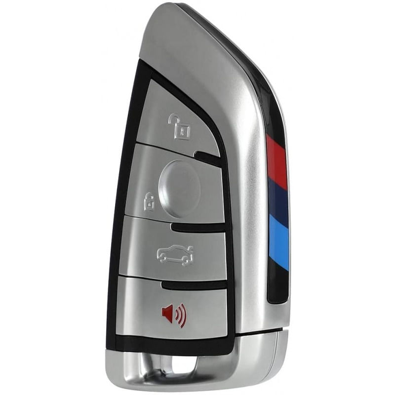 Carcasa Cheie Auto Techstar® BMW, Seria 1,2,3,4,5,6,7, X, 4 Butoane, Cu Lama, Argintiu - imagine 6