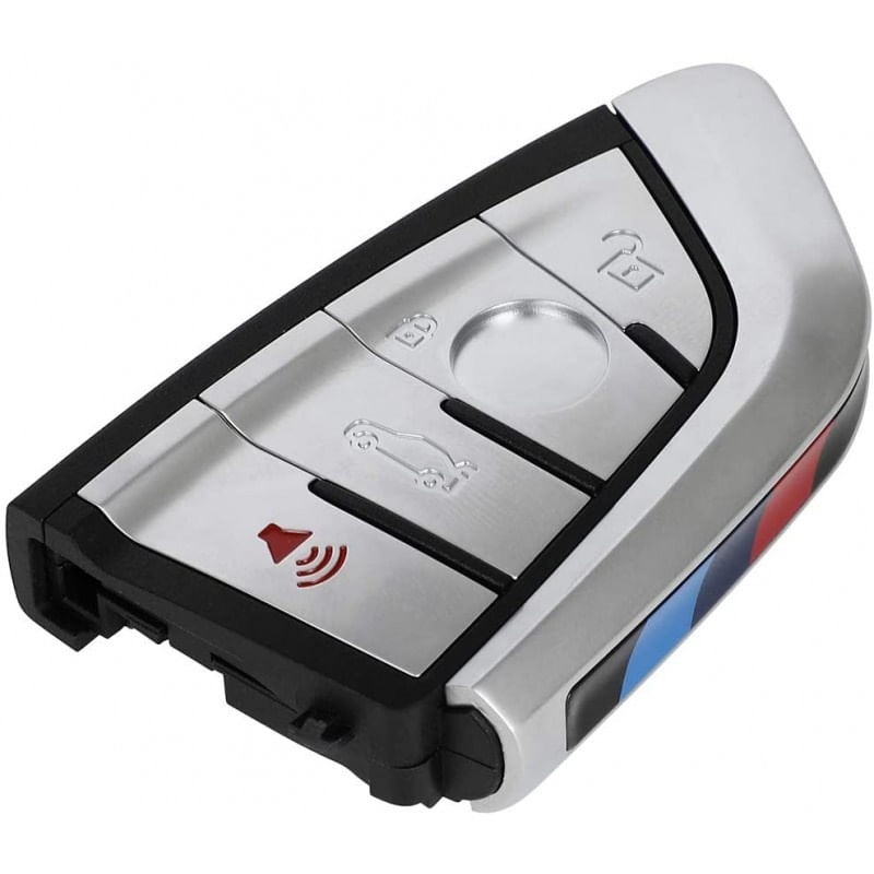 Carcasa Cheie Auto Techstar® BMW, Seria 1,2,3,4,5,6,7, X, 4 Butoane, Cu Lama, Argintiu - imagine 9