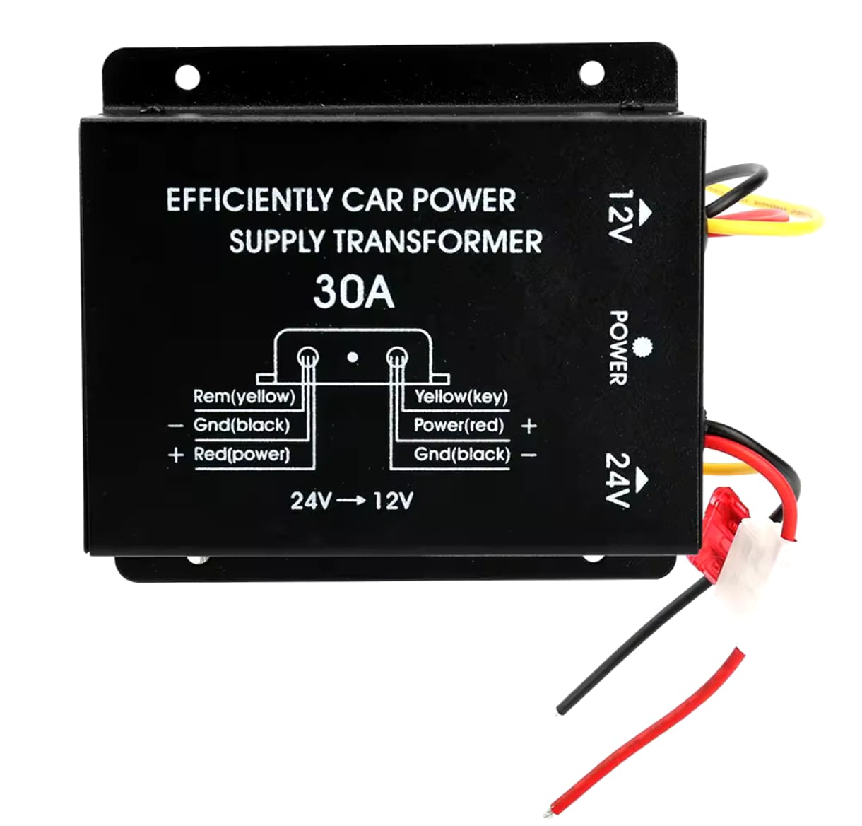 Convertor Coborator de Tensiune 24V-12V, 30A, 450W Siguranta si Compatibilitate pentru Accesorii Auto Rulote si camioane