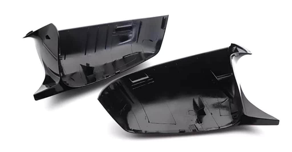 Capace oglinzi AutoREY® BMW M Style Seria 5,6,7 E60 E61 F10 F11 E63 E64 F06 F12 F13 F01 F02, Negru Lucios, Batman Style - imagine 7