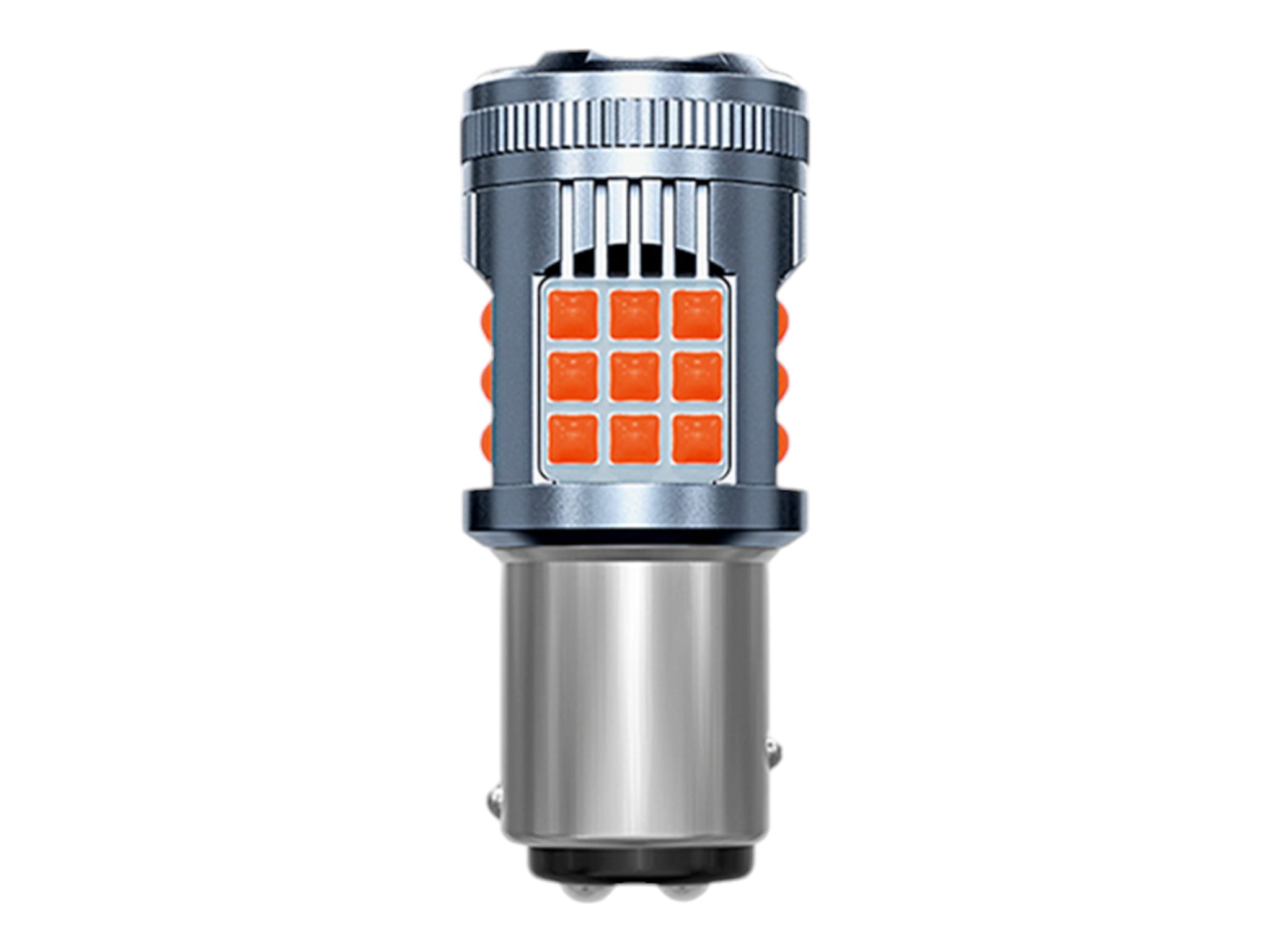 Bec LED Pozitie si Frana P21/5W BAY15D, 30W Culoare Rosu 1157 cu 2 Filamente/Faze, cu Ventilator, Canbus pentru Stop 12V - imagine 3