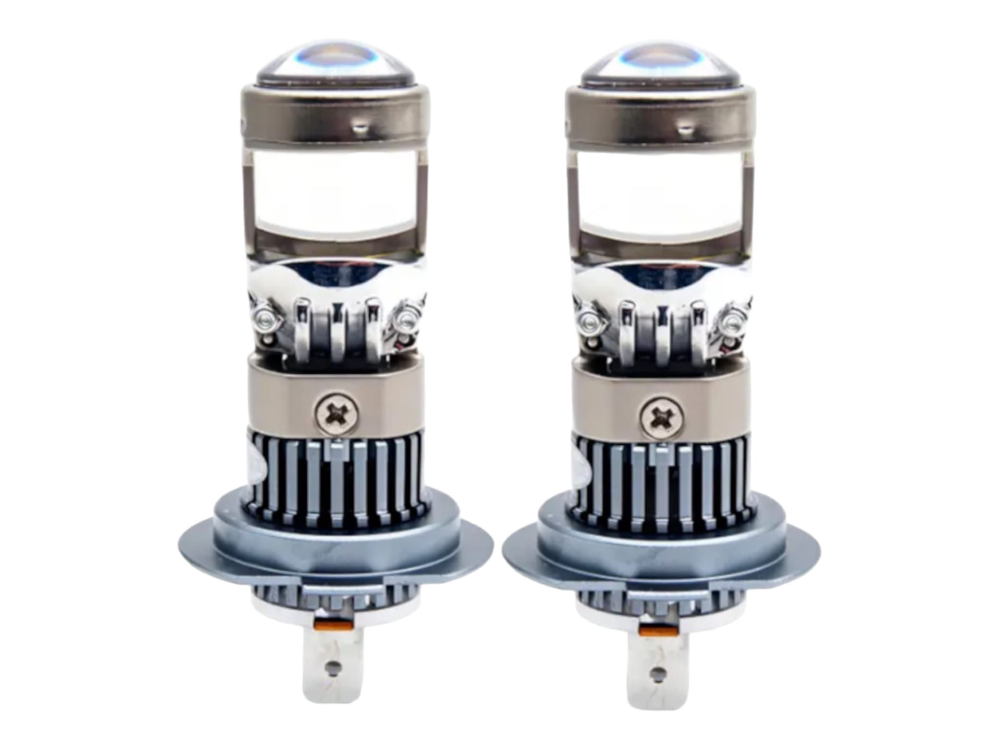Set 2 Becuri H7 LED cu Lupa, SUPER CSP, Putere 150W si 27.000 Lumeni, CANBUS Cu cipuri CSP 7035, 6000K Alb Rece - imagine 8