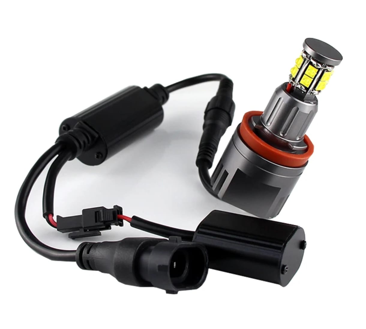 Set 2 Becuri Led Marker H8 Angel Eyes 120W BMW E60 E61, X5 E70, E90 E91 E92 E93 E87, X6 E71 E81 E82 E88 E98 LCI 6000K