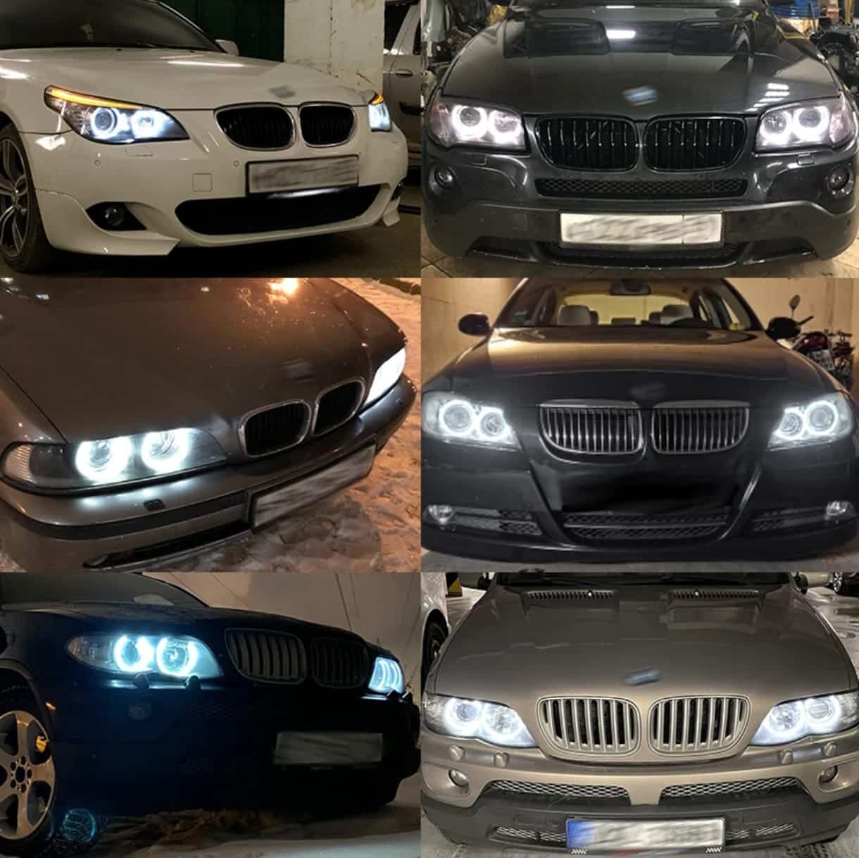 Set 2 Becuri Led Marker H8 Angel Eyes 120W BMW E60 E61, X5 E70, E90 E91 E92 E93 E87, X6 E71 E81 E82 E88 E98 LCI 6000K - 1 | YEO