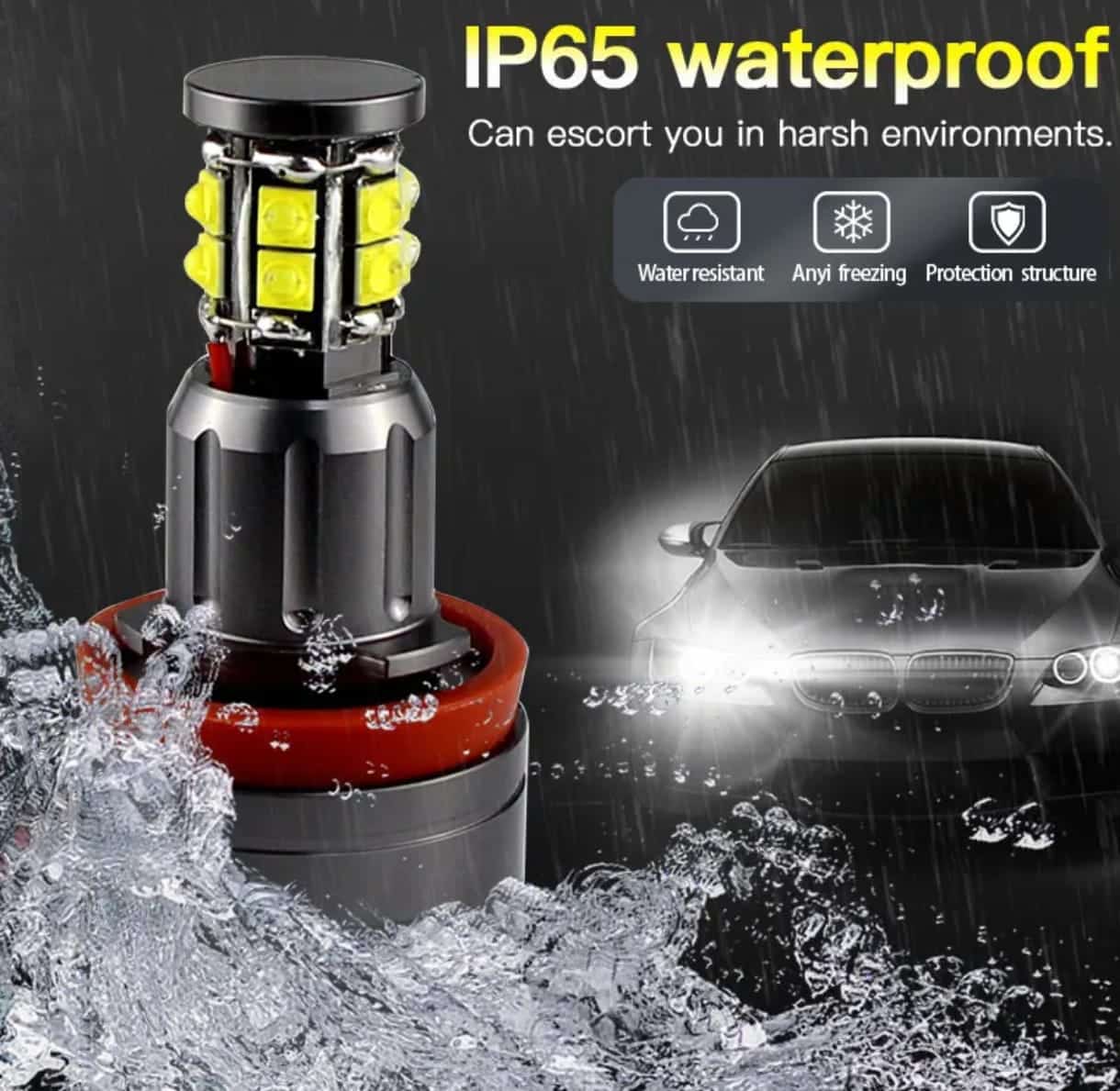 Set 2 Becuri Led Marker H8 Angel Eyes 120W BMW E60 E61, X5 E70, E90 E91 E92 E93 E87, X6 E71 E81 E82 E88 E98 LCI 6000K - 3 | YEO