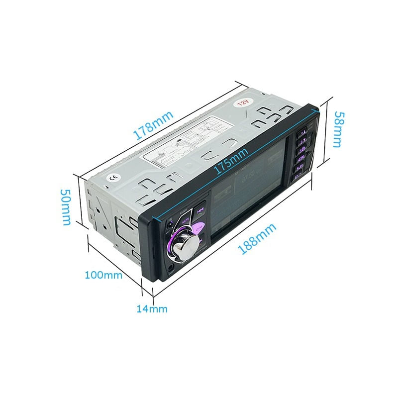 Radio Auto MP5 PLAYER Techstar® 4022D SMART 1DIN, cu Display 4.1