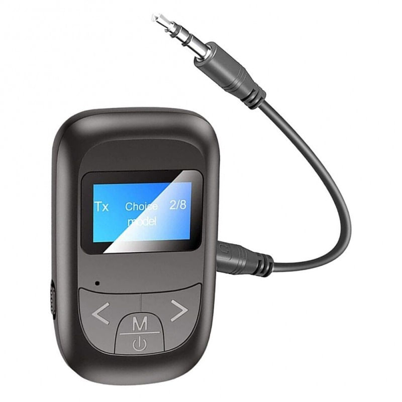 Receptor Transmitator Bluetooth Techstar® T14, Bluetooth 5.0, Microfon Incorporat, Ecran LCD, AUX, Acumulator - 2 | YEO