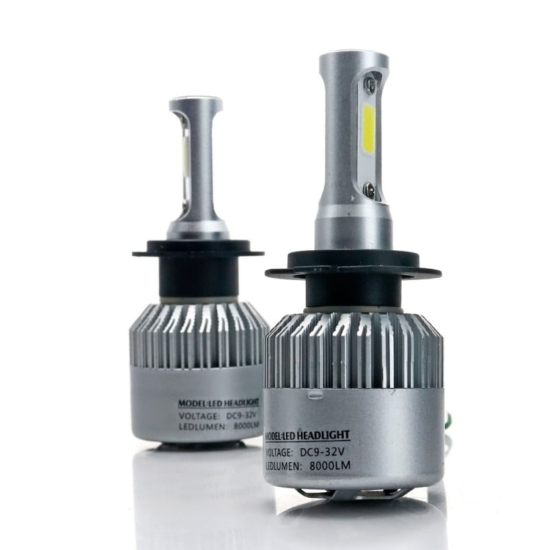 Set 2 LED-uri Auto Techstar® S2, H7, 36w, 4000 Lumeni, 6500K, AUTO, 12-24 Volti, COB, Canbus