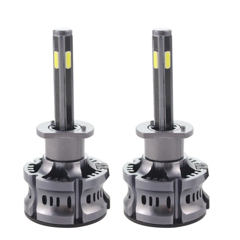 Set 2 LED-Uri Auto Techstar® N8, H1, 50W, 5500 Lumeni, 6000K, AUTO, 12-24 Volti, COB, Canbus, Radiator Aluminiu