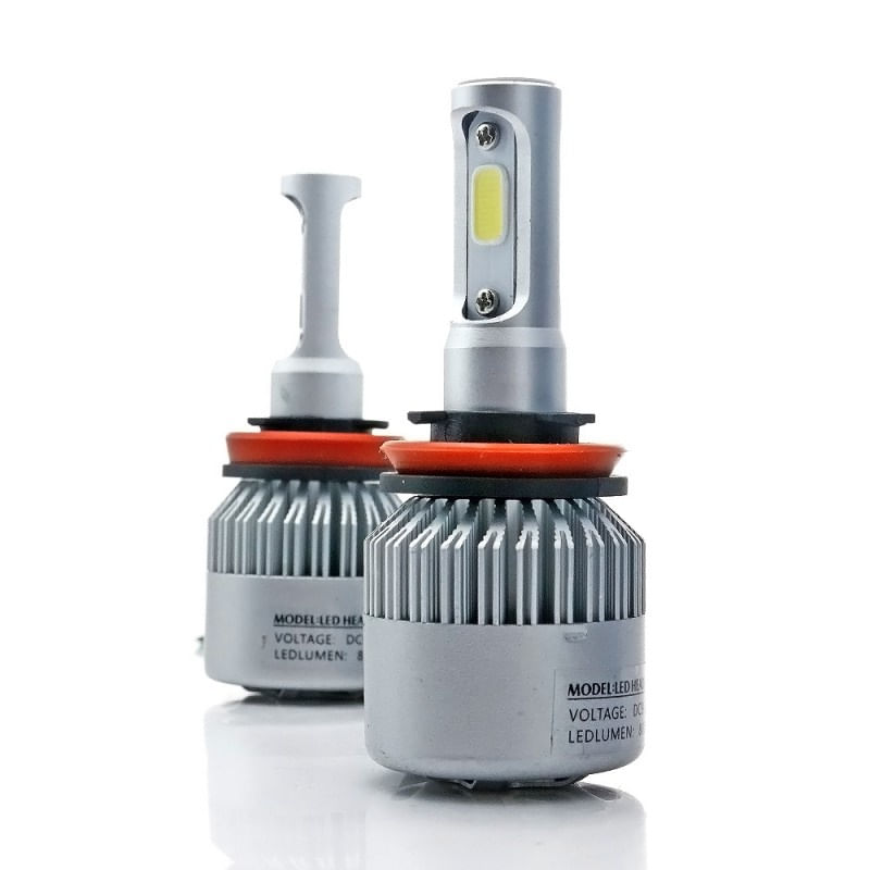 Set 2 LED-uri Auto Techstar® S2, H11/H8/H9, 36w, 4000 Lumeni, 6500K, AUTO, 12-24 Volti, COB, Canbus