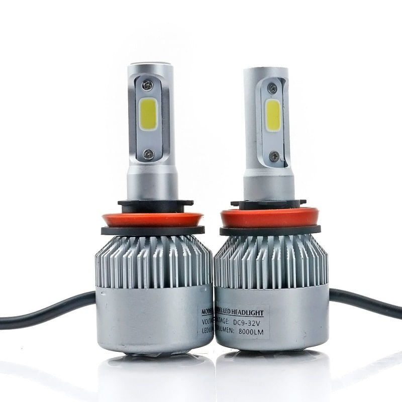 Set 2 LED-uri Auto Techstar® S2, H11/H8/H9, 36w, 4000 Lumeni, 6500K, AUTO, 12-24 Volti, COB, Canbus - 1 | YEO