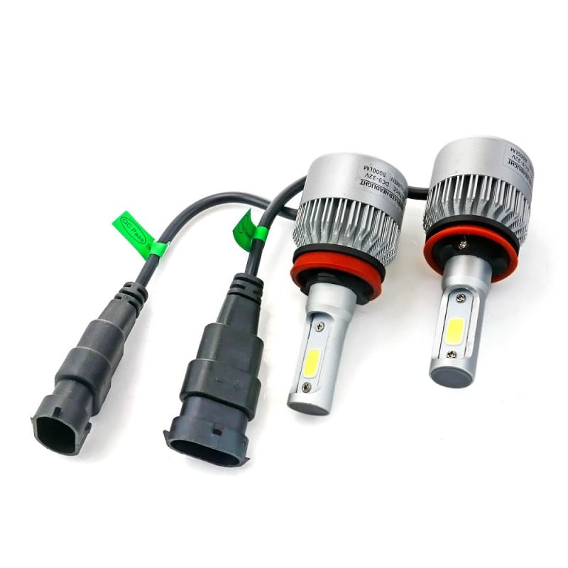 Set 2 LED-uri Auto Techstar® S2, H11/H8/H9, 36w, 4000 Lumeni, 6500K, AUTO, 12-24 Volti, COB, Canbus