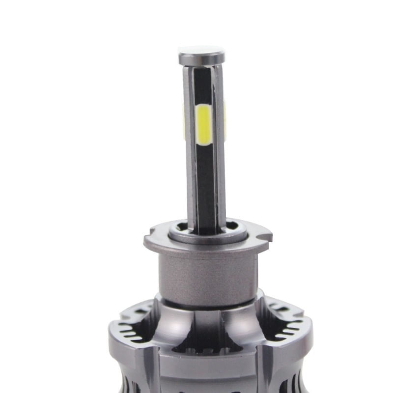 Set 2 LED-Uri Auto Techstar® N8, H3, 50W, 5500 Lumeni, 6000K, AUTO, 12-24 Volti, COB, Canbus, Radiator Aluminiu