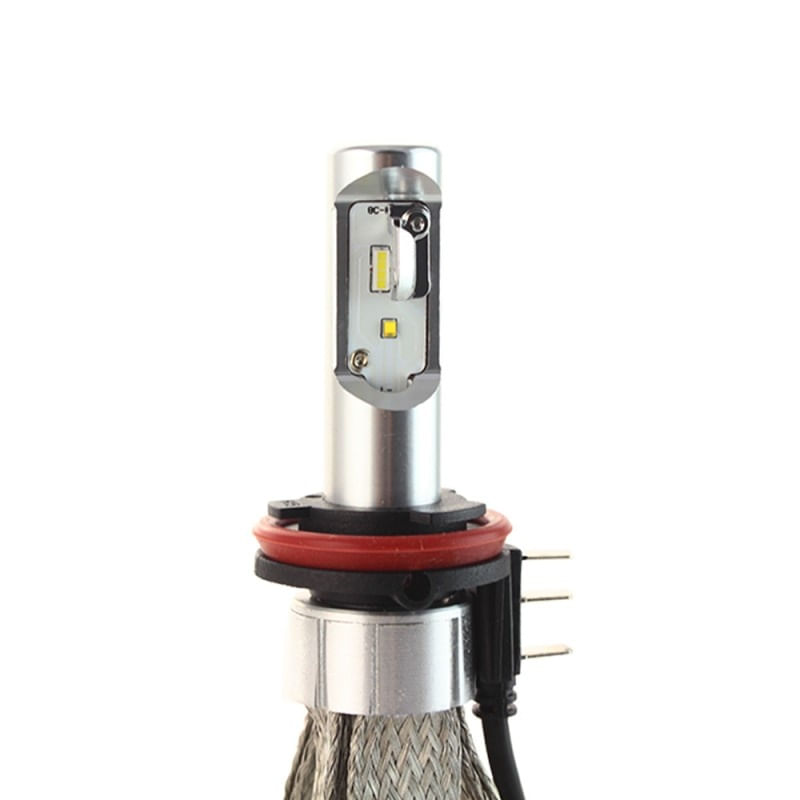 Set 2 LED-uri Auto Techstar® 8C, H15, 30w, 3000 Lumeni, 6500K, AUTO, 12-24 Volti, COB, Radiator Aluminiu si Cupru
