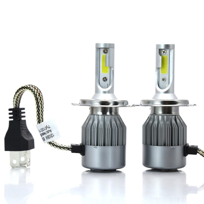 Set 2 LED-uri Auto Techstar® C6, H4, 36w, 3800 Lumeni, 6500K, AUTO, 12-24 Volti, COB - 2 | YEO