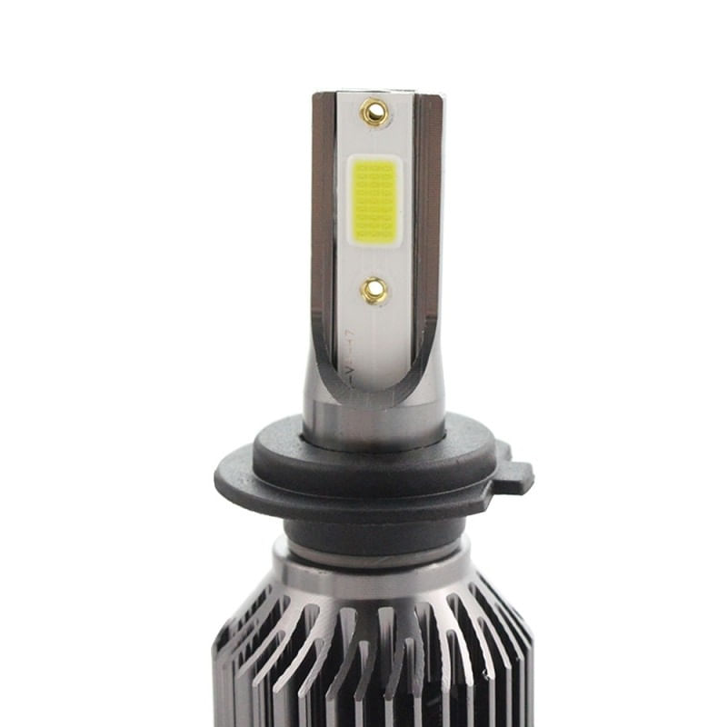 Set 2 LED-uri Auto Techstar® V6, H7, 40w, 4000 Lumeni, 6500K, AUTO, 12-24 Volti, COB, Canbus, Radiator Aluminiu - 4 | YEO