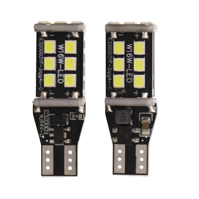 Bec Led Auto Techstar® T15, w16w, Alb Rece, 6000K, 12V, 300lm