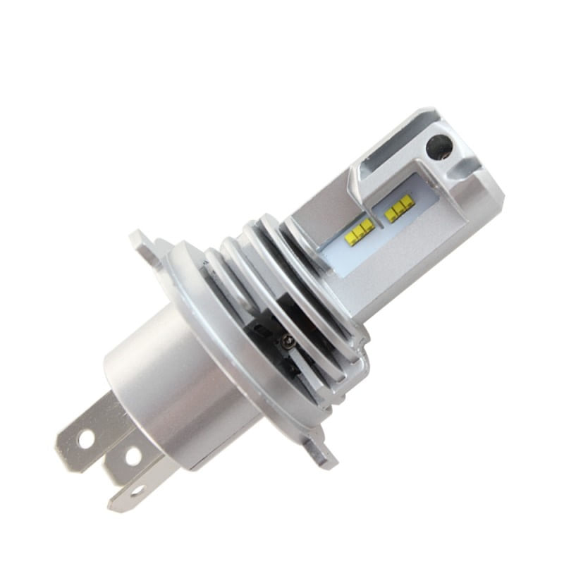 Set 2 LED-uri Auto Techstar® M3, H4, 40w, 8000 Lumeni, 6500K, AUTO, 12-24 Volti, ZES, Canbus, Miez Cupru, Radiator