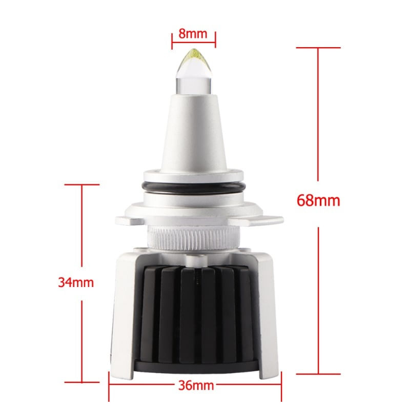 Set 2 LED-uri Auto Techstar® R10, 9012, 45w, 5000 Lumeni, 6500K, AUTO, 12-24 Volti, CSP, Canbus, Radiator Aluminiu - 1 | YEO