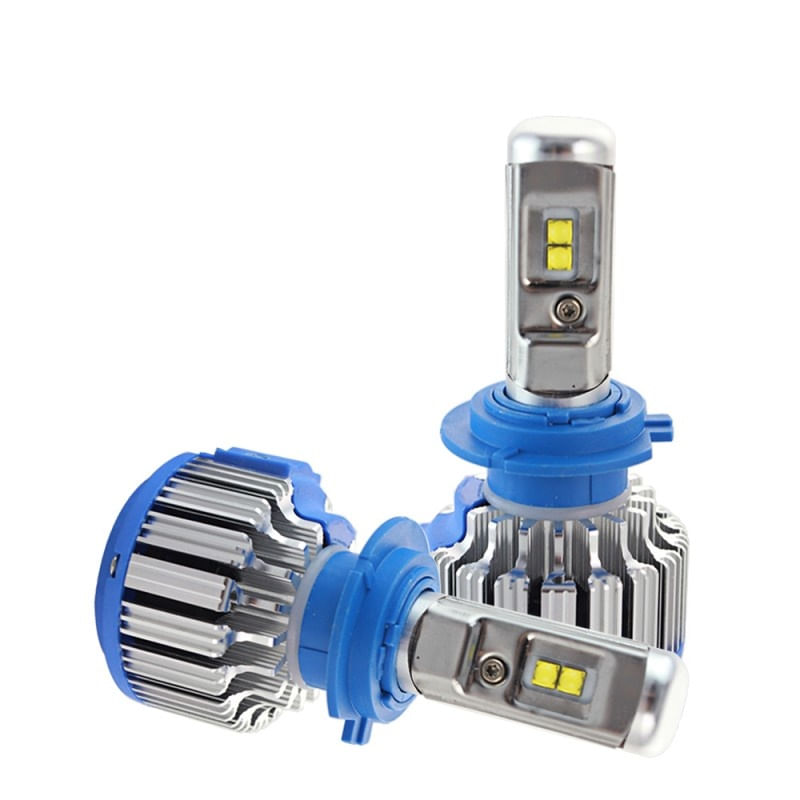 Set 2 LED-uri Auto Techstar® T1, H7, 35w, 8000 Lumeni, 6000K, AUTO, 12-24 Volti, CREE, Canbus, Radiator Aluminiu - 1 | YEO