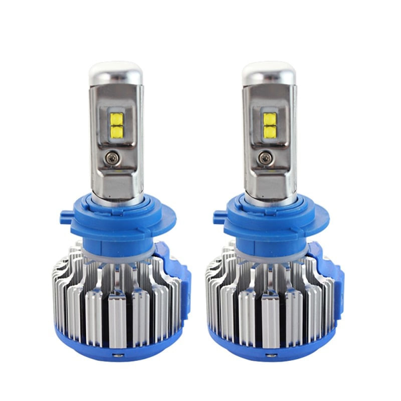 Set 2 LED-uri Auto Techstar® T1, H7, 35w, 8000 Lumeni, 6000K, AUTO, 12-24 Volti, CREE, Canbus, Radiator Aluminiu - 2 | YEO