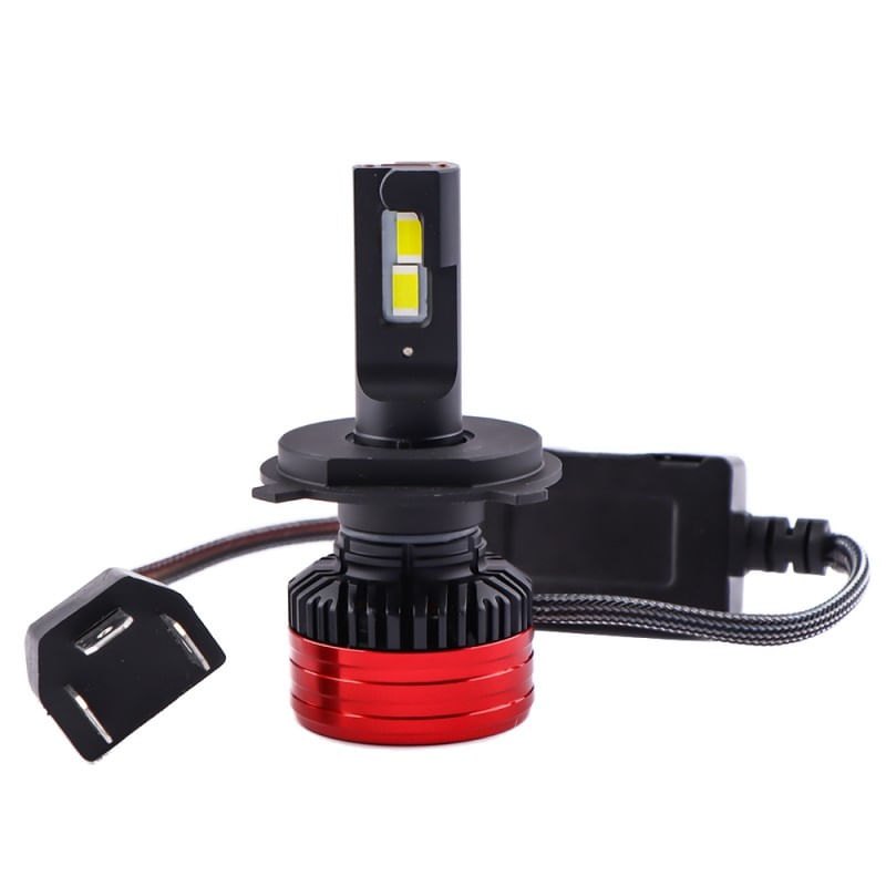 Set 2 LED-uri Auto Techstar® P28, H4, 80w, 12500 Lumeni, 6500K, AUTO, 12-24 Volti, CSP, Canbus, Miez Cupru, Radiator - 4 | YEO