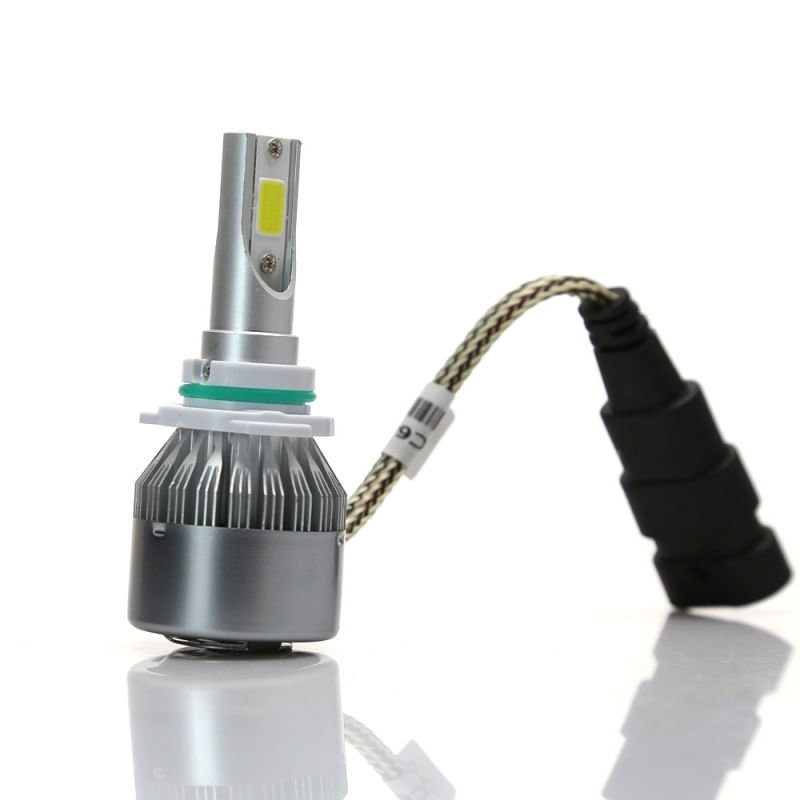 Set 2 LED-uri Auto Techstar® C6, 9006, 36w, 3800 Lumeni, 6500K, AUTO, 12-24 Volti, COB - 2 | YEO