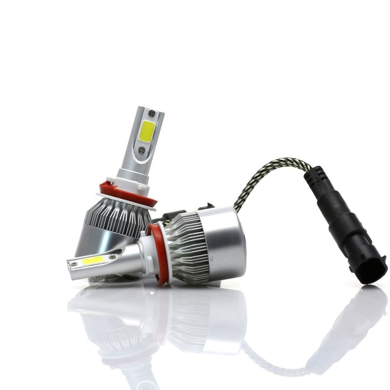 Set 2 LED-uri Auto Techstar® C6, H11/H8/H9, 36w, 3800 Lumeni, 6500K, AUTO, 12-24 Volti, COB - 2 | YEO