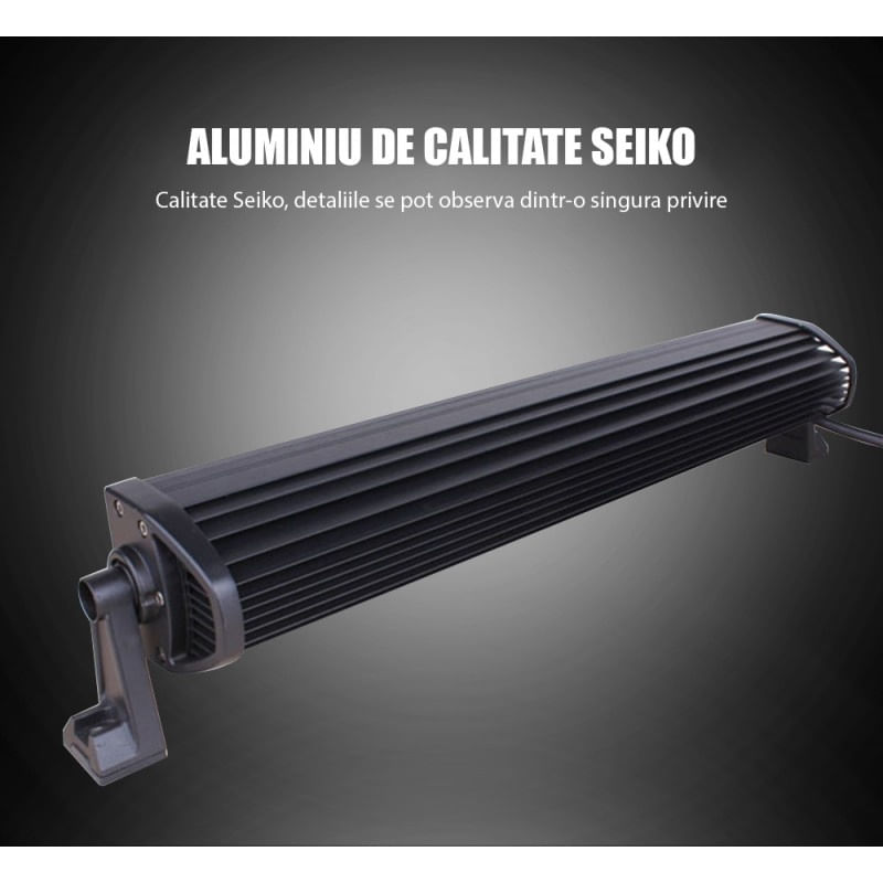 Bara proiectoare LED Auto Offroad Techstar® PNG2, 72W, 12V-24V, 6000 K, 5280 Lumeni, IP 67, 36 cm, Flood Beam 60° cu